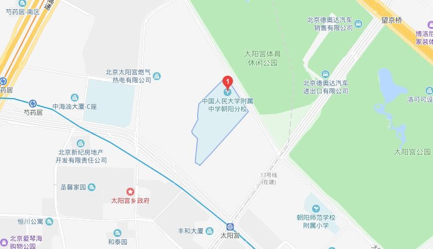 中国人民大学附属中学朝阳分校地图图片