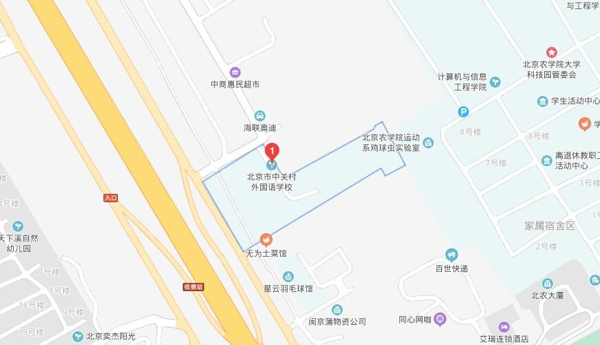 北京市中關村外國語學校地圖圖片