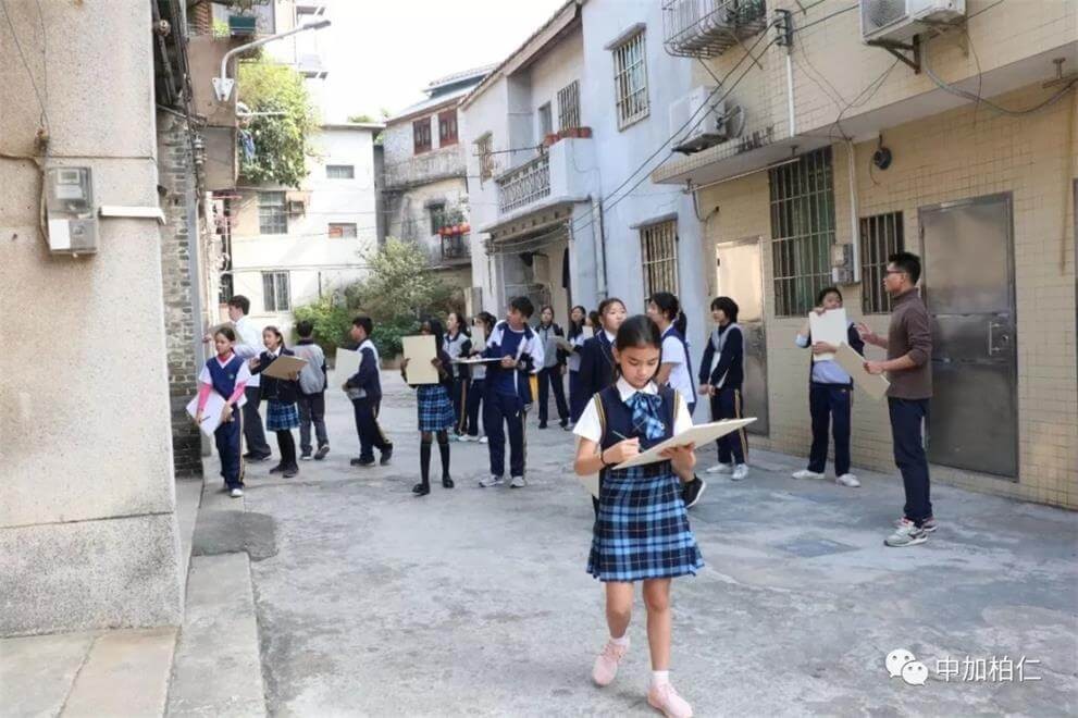 广东中加柏仁学校绘画写生图集