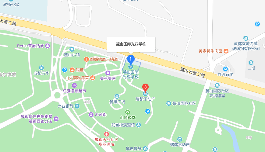 成都麓山国际地图图片