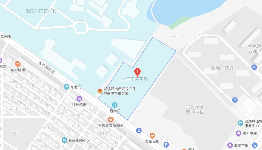 武漢三牛中美中學(xué)地圖圖片
