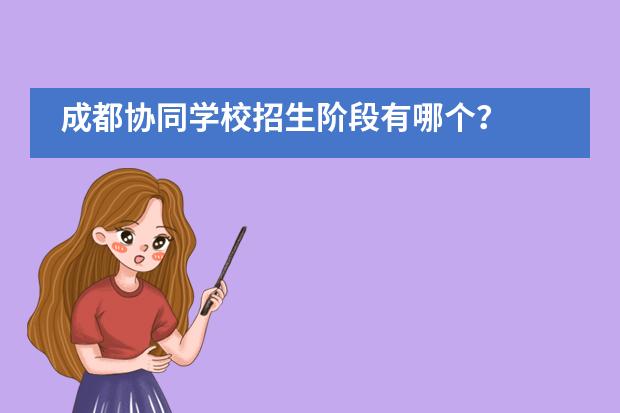 成都协同学校招生阶段有哪个？