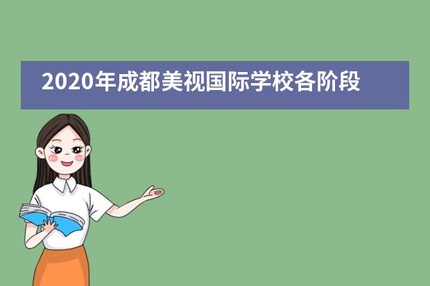 2020年成都美视国际学校各阶段招生详情