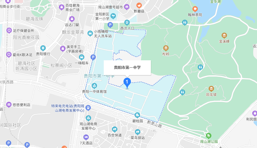 贵阳一中全景地图图片