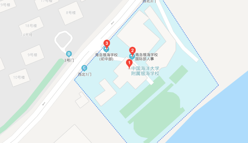 青岛银海学校国际部地图图片