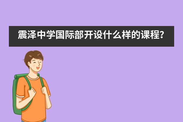 震澤中學(xué)國際部開設(shè)什么樣的課程？