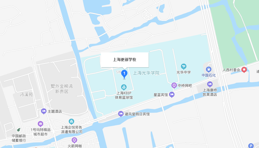 上海更新学校地图图片