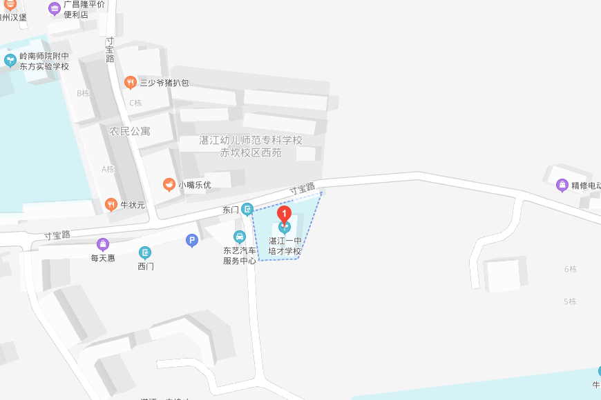 湛江一中培才學(xué)校國際部地圖圖片