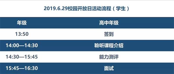 天津大学A-Level国际教育中心校园开放日流程（学生）