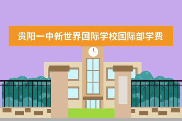 貴陽一中新世界國際學(xué)校國際部學(xué)費(fèi)多少圖片