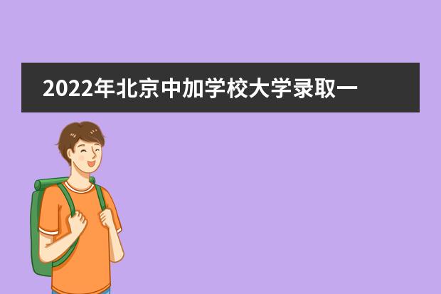 2022年北京中加学校大学录取一览表