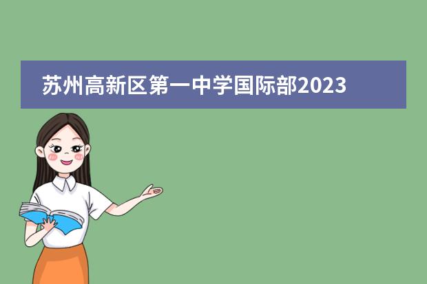 苏州高新区第一中学国际部2023年录取分数线