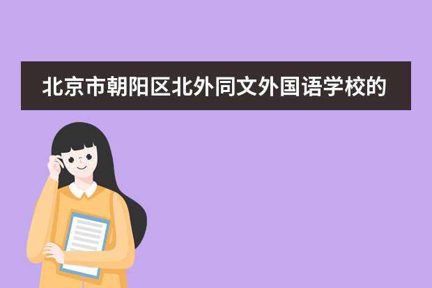 北京市朝阳区北外同文外国语学校的申请流程是怎样的？