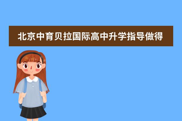 北京中育贝拉国际高中升学指导做得如何？