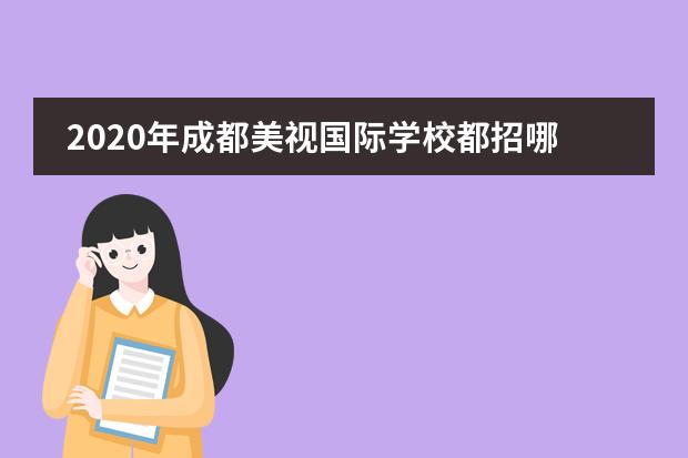 2020年成都美视国际学校都招哪个年级的学生？