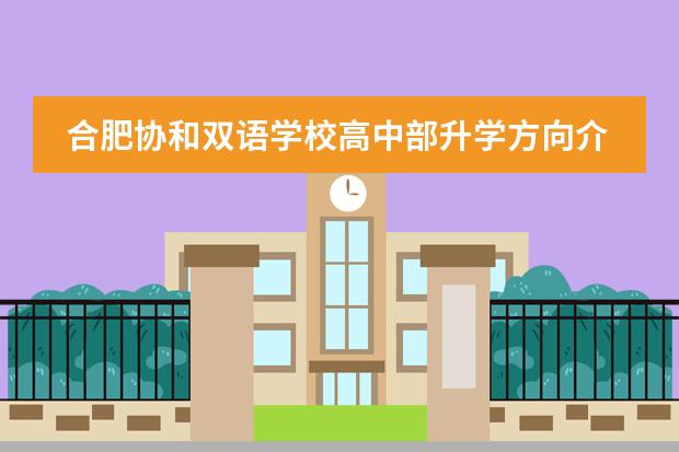 合肥协和双语学校高中部升学方向介绍