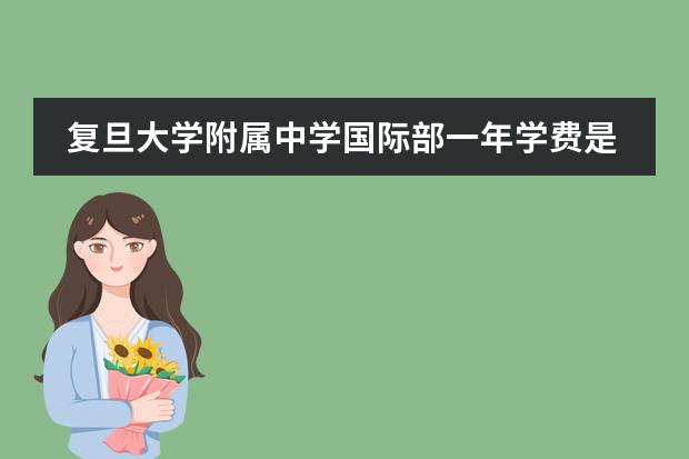 复旦大学附属中学国际部一年学费是多少