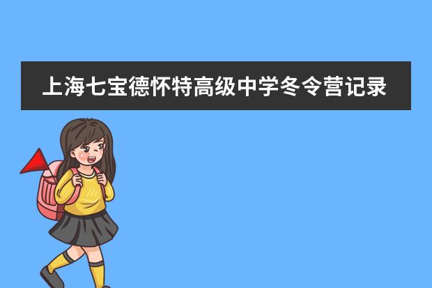 上海七宝德怀特高级中学冬令营记录
