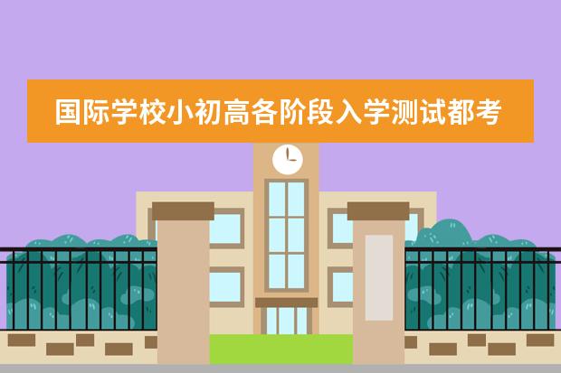 国际学校小初高各阶段入学测试都考什么？读国际学校选IB国际课程怎么样？图片