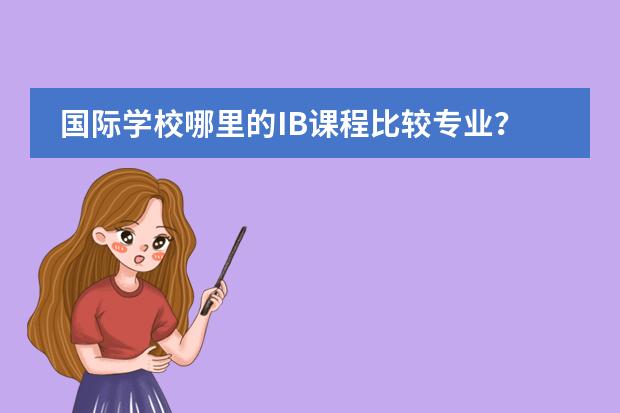 國際學校哪里的IB課程比較專業(yè)？圖片