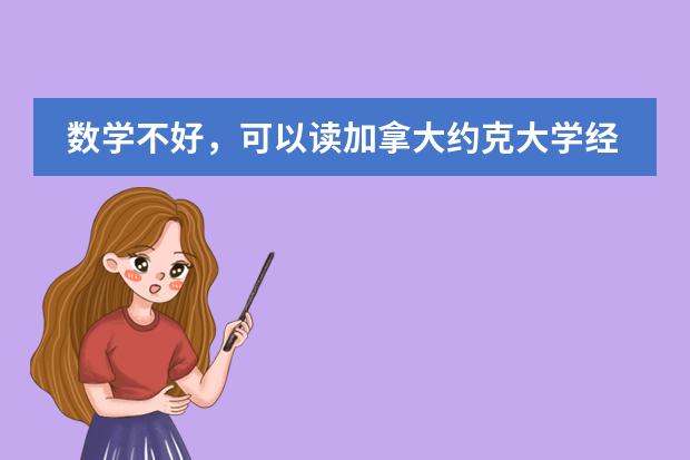 数学不好，可以读加拿大约克大学经济学本科专业吗图片