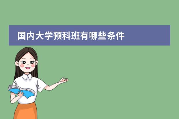 國內(nèi)大學(xué)預(yù)科班有哪些條件圖片