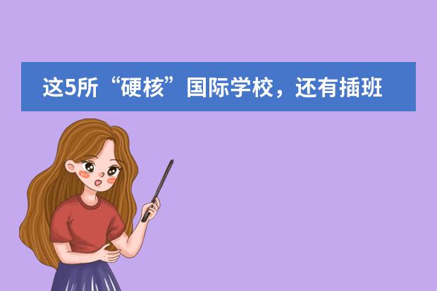 這5所“硬核”國(guó)際學(xué)校，還有插班名額！圖片