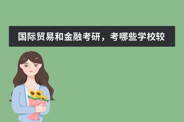 國際貿(mào)易和金融考研，考哪些學校較好？圖片
