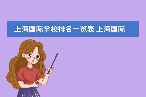 上海國際學(xué)校排名一覽表 上海國際高中排名一覽表圖片