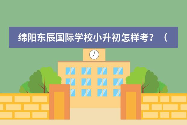 綿陽東辰國際學(xué)校小升初怎樣考？（公立學(xué)校中，以下這幾個學(xué)校哪一個好）