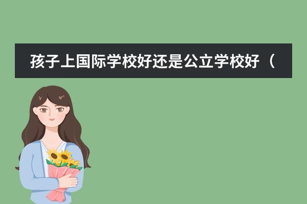 孩子上国际学校好还是公立学校好（孩子就学，是去国内学校好，还是去国际学校好）图片