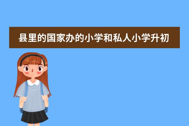 县里的国家办的小学和私人小学升初中有什么区别吗？？？？图片