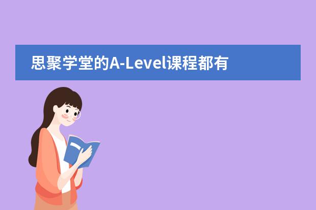 思聚学堂的A-Level课程都有哪些？图片