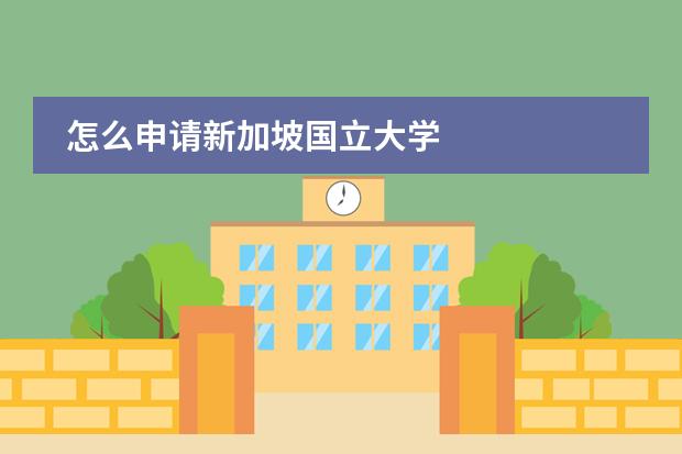 怎么申请新加坡国立大学图片