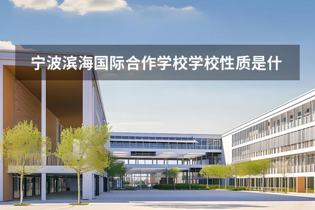 宁波滨海国际合作学校学校性质是什么 招生阶段介绍