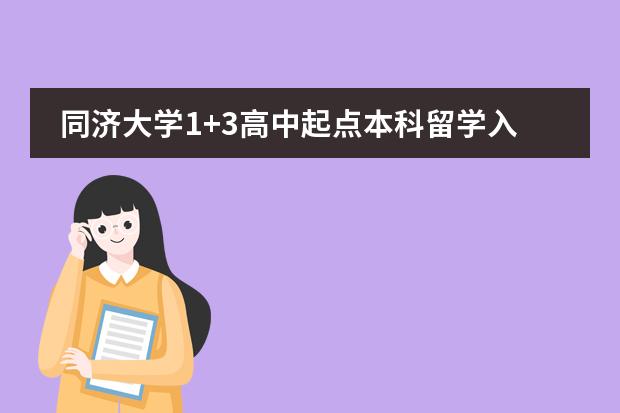 同濟大學1+3高中起點本科留學入學要求有哪些圖片