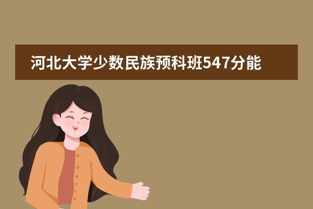 河北大學(xué)少數(shù)民族預(yù)科班547分能上嗎圖片