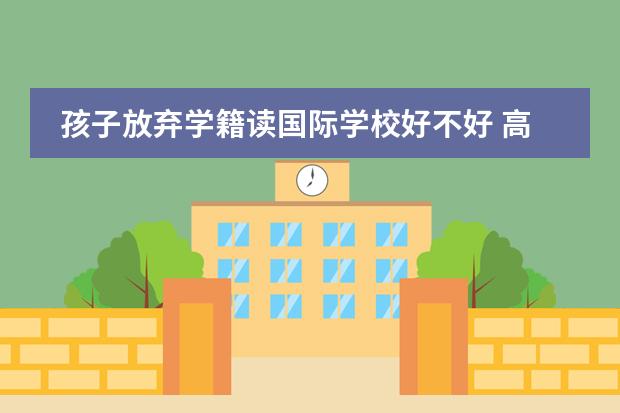 孩子放棄學(xué)籍讀國(guó)際學(xué)校好不好 高中不讀國(guó)際班是否就要轉(zhuǎn)學(xué)去其他學(xué)校讀圖片
