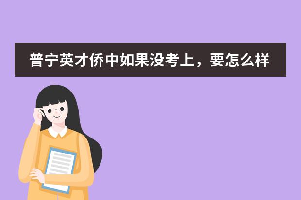 普寧英才僑中如果沒考上，要怎么樣才能上那個(gè)學(xué)校圖片