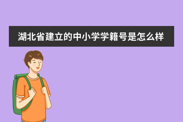 湖北省建立的中小學學籍號是怎么樣的圖片