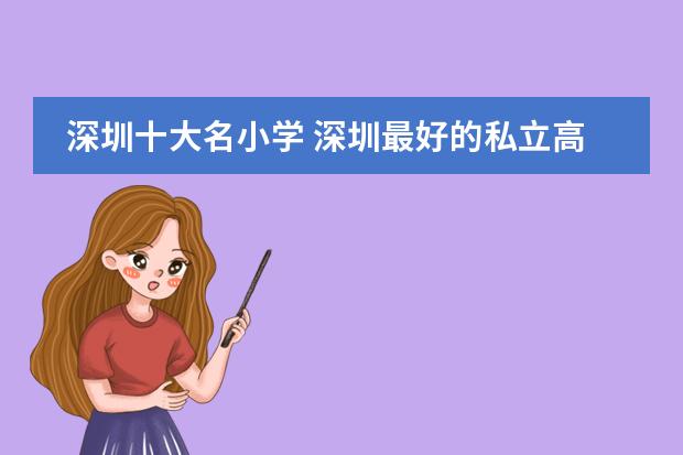深圳十大名小學 深圳最好的私立高中學校排名圖片
